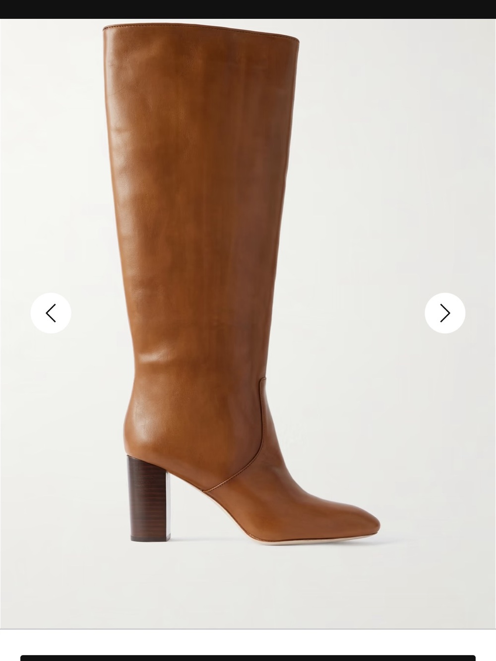 Loeffler Randall Tall Cognac Leather Knee-High Boots